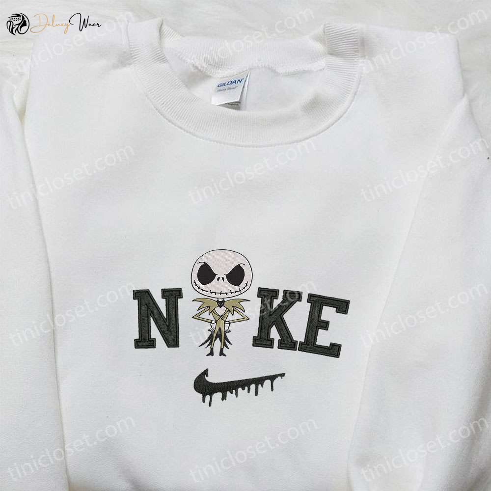 Nike x Baby Jack Skellington Hoodie + Nightmare Before Christmas T-Shirt: Embroidered Nike Sweatshirt