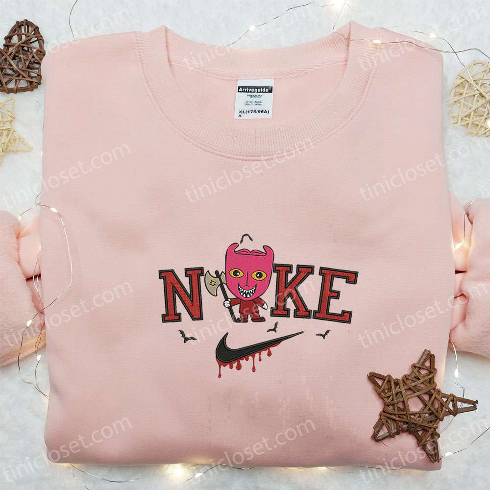 Nike x Baby Lock Embroidered Hoodie Nightmare Before Christmas Characters Sweatshirt Nike Inspired T-shirt