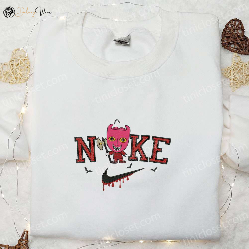 Nike x Baby Lock Embroidered Hoodie Nightmare Before Christmas Characters Sweatshirt Nike Inspired T-shirt