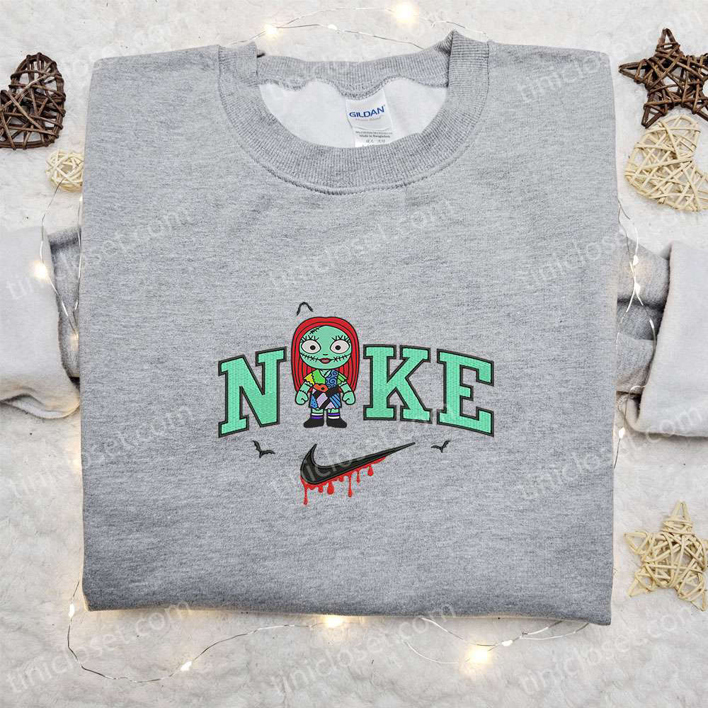 Nike x Baby Sally Embroidered Hoodie Nightmare Before Christmas Characters Sweatshirt Nike Inspired T-shirt