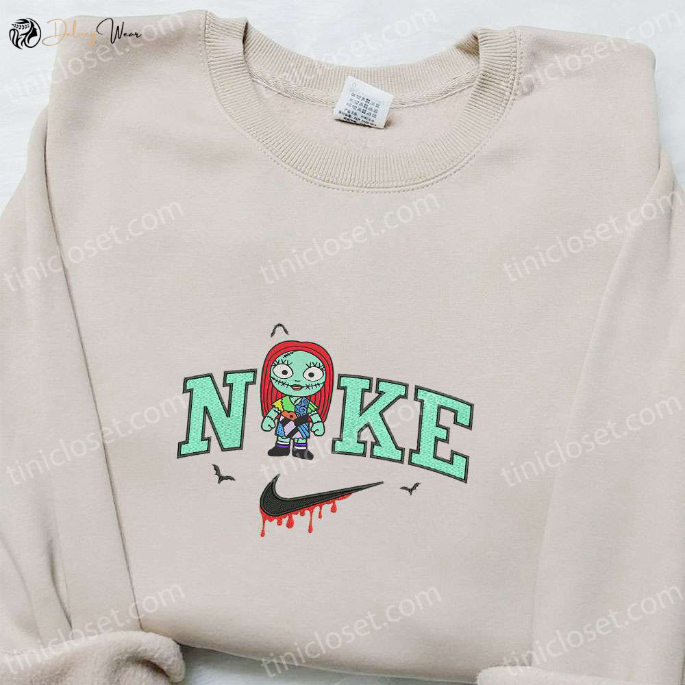 Nike x Baby Sally Embroidered Hoodie Nightmare Before Christmas Characters Sweatshirt Nike Inspired T-shirt