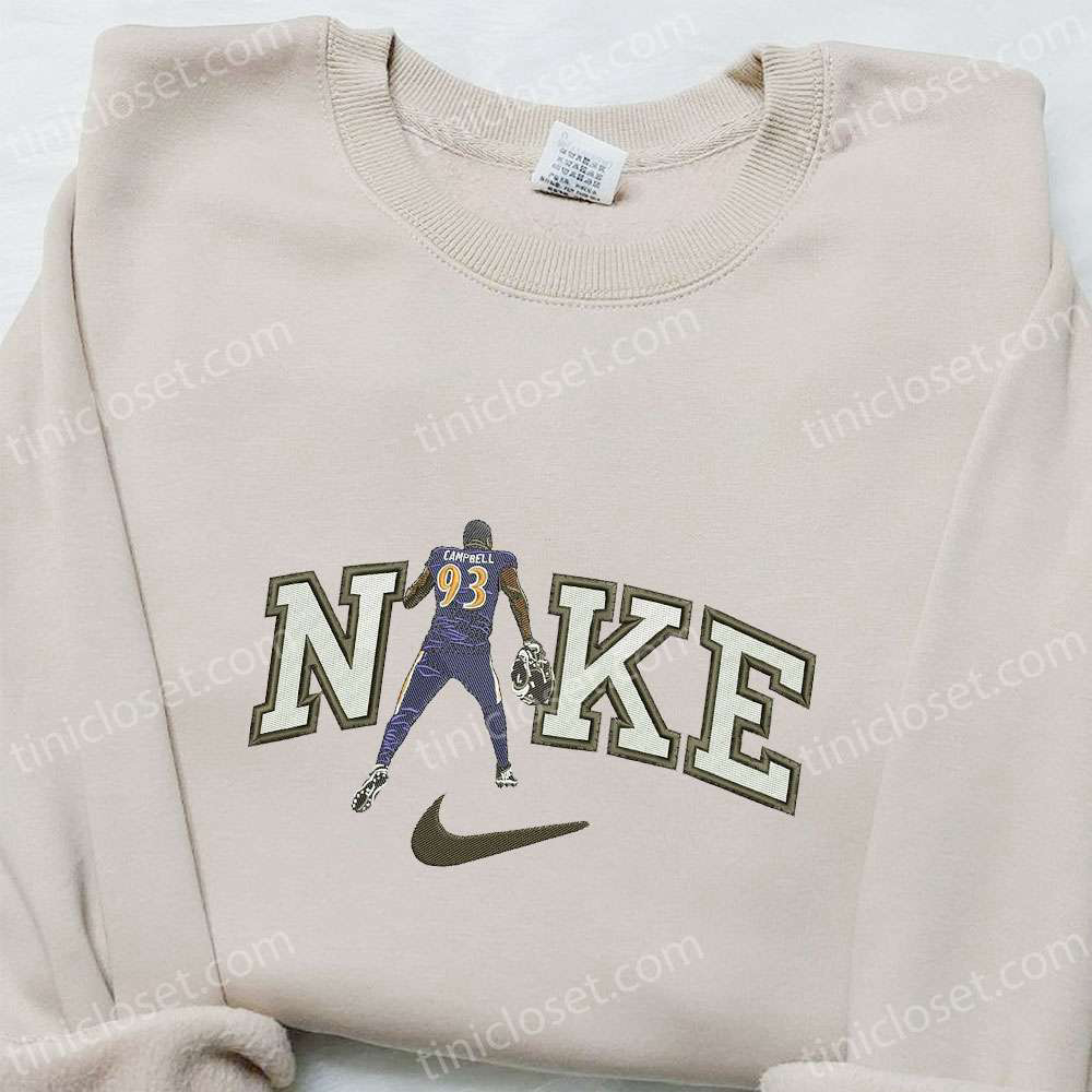Nike x Calais Campbell Embroidered Sweatshirt: NFL Sport Shirt Perfect Family Gift