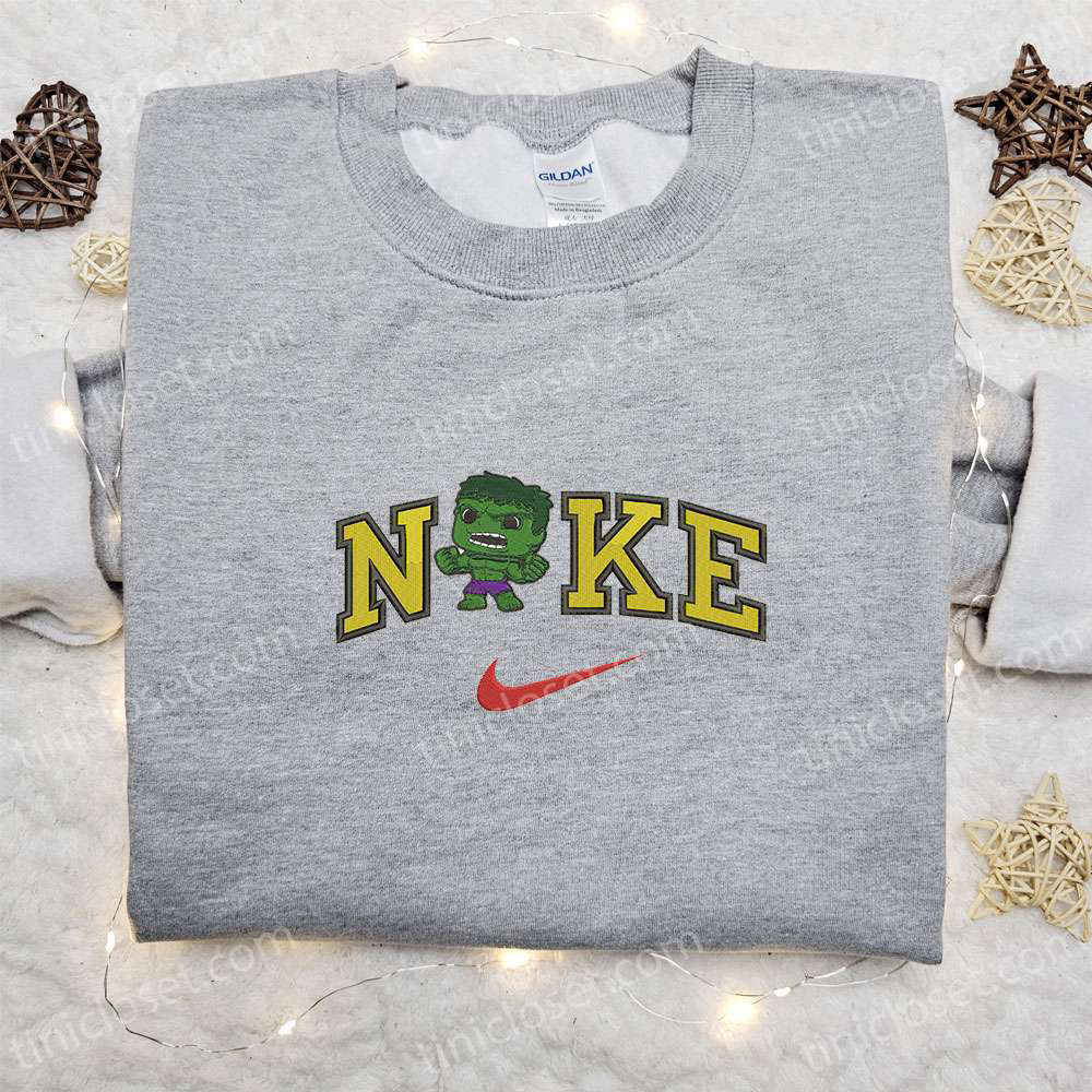 Nike x Chibi Hulk Movie Embroidered Shirt Marvel Comics T-shirt – Best Family Gift Ideas
