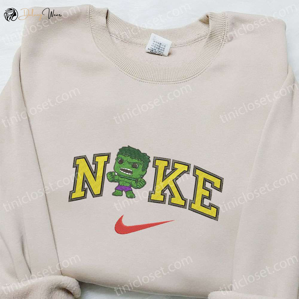 Nike x Chibi Hulk Movie Embroidered Shirt Marvel Comics T-shirt – Best Family Gift Ideas