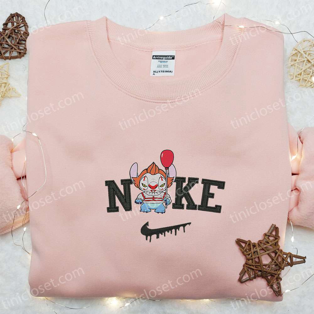 Nike x Chibi Pennywise Stitch Balloon Shirt & Disney Halloween Hoodie: Best Gifts for Halloween Lovers