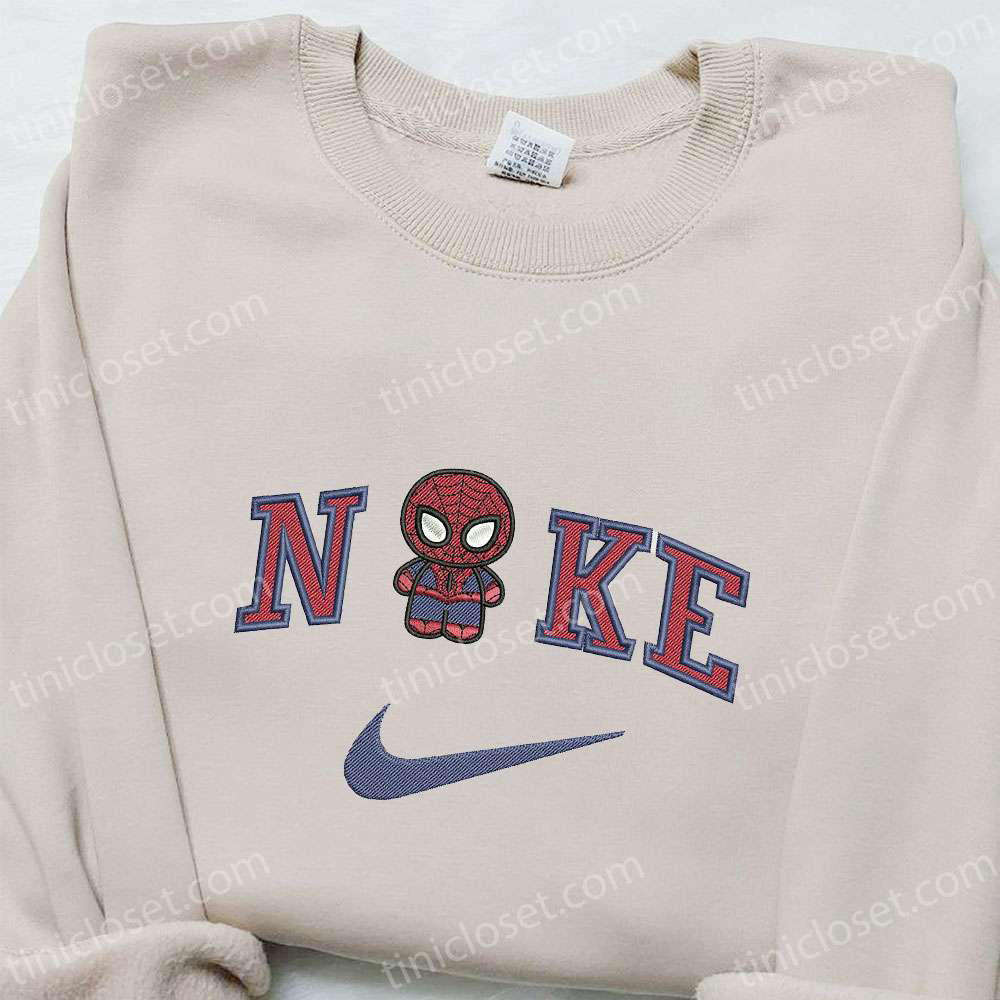 Nike x Chibi Spider-Man Movie Hoodie: Marvel Universe Embroidered – Custom T-Shirt