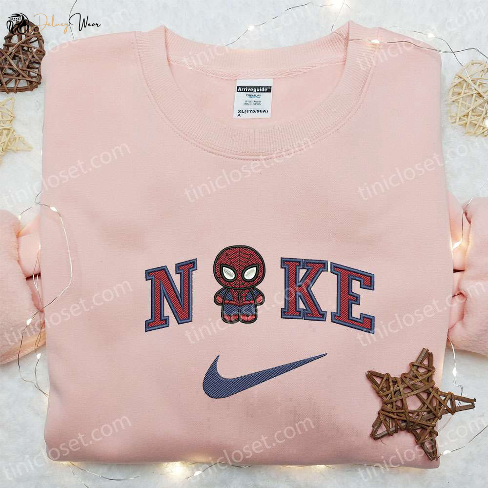Nike x Chibi Spider-Man Movie Hoodie: Marvel Universe Embroidered – Custom T-Shirt