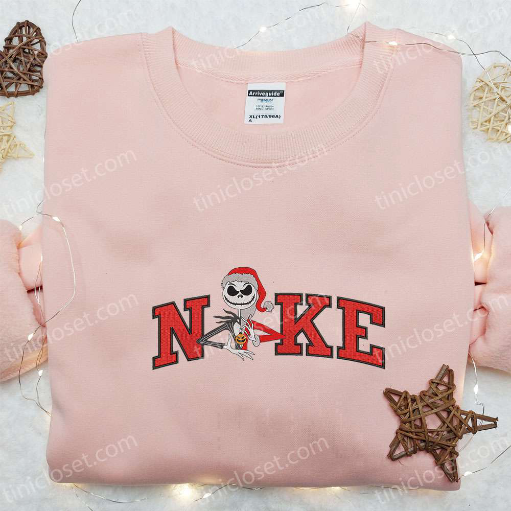 Nike x Christmas Jack Skellington Embroidered Shirt – The Nightmare Before Christmas Characters T-shirt