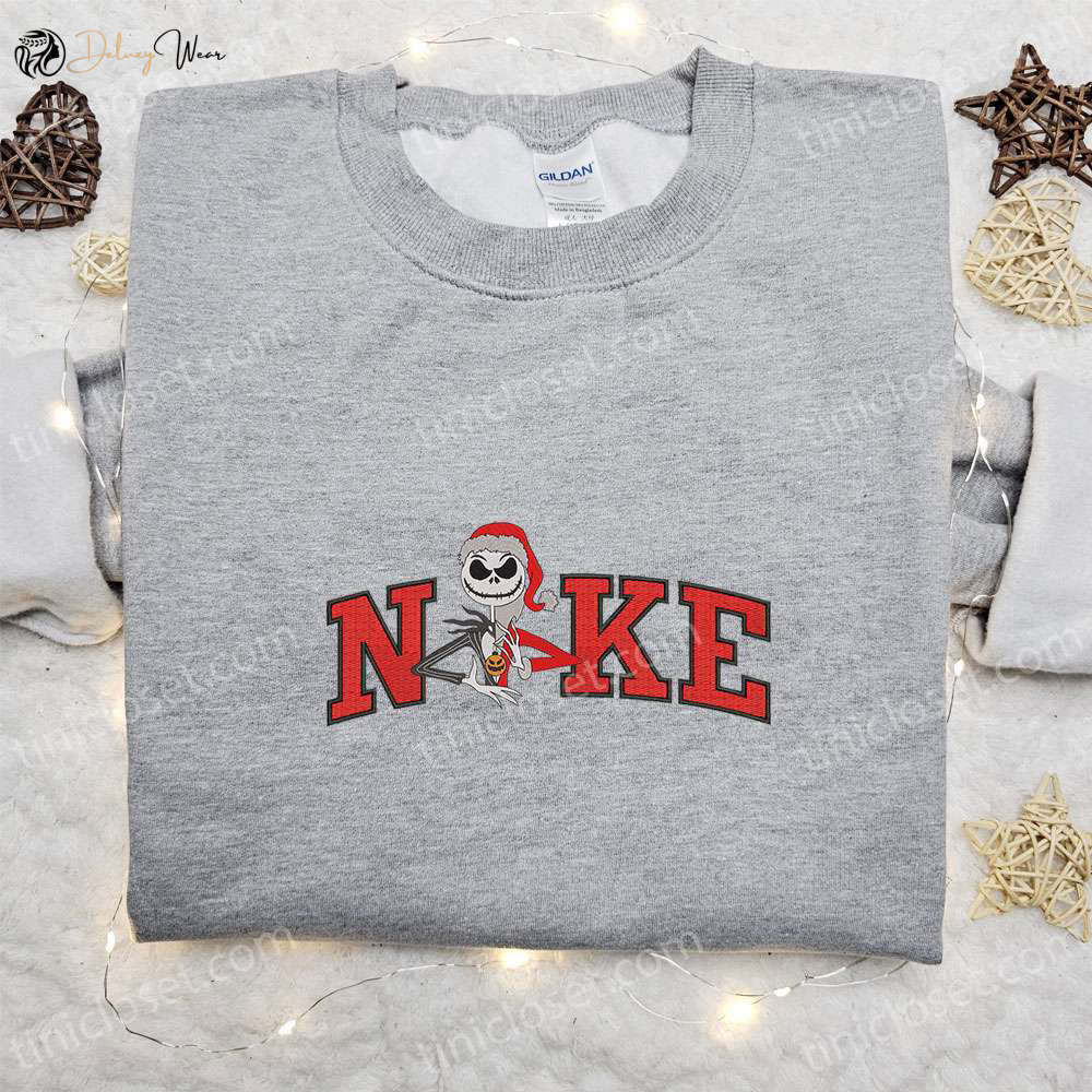 Nike x Christmas Jack Skellington Embroidered Shirt – The Nightmare Before Christmas Characters T-shirt