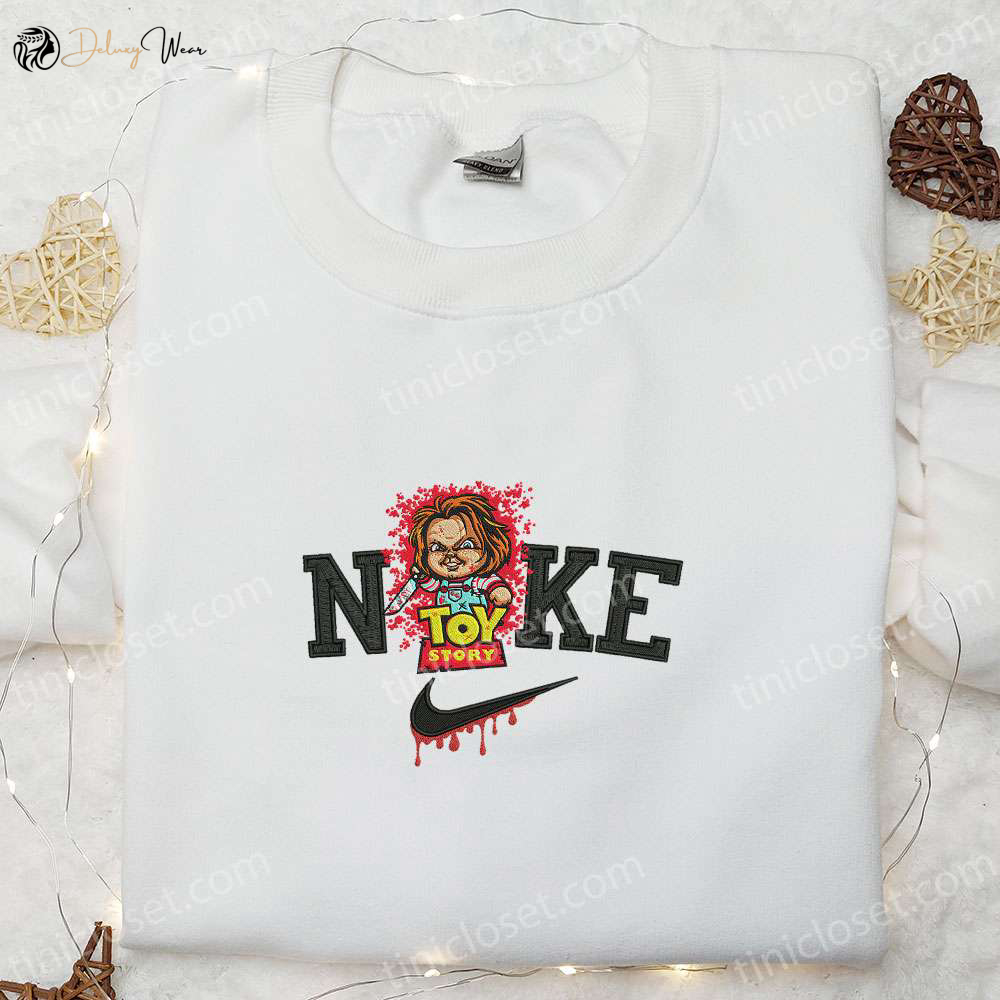 Nike x Chucky Toy Story Buddy Embroidered Shirt Horror Sweatshirt Nike Inspired Hoodie