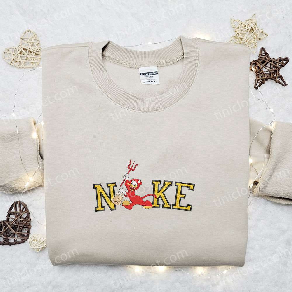 Custom Nike x Donald Devil Embroidered Shirt: Best Gifts for Family