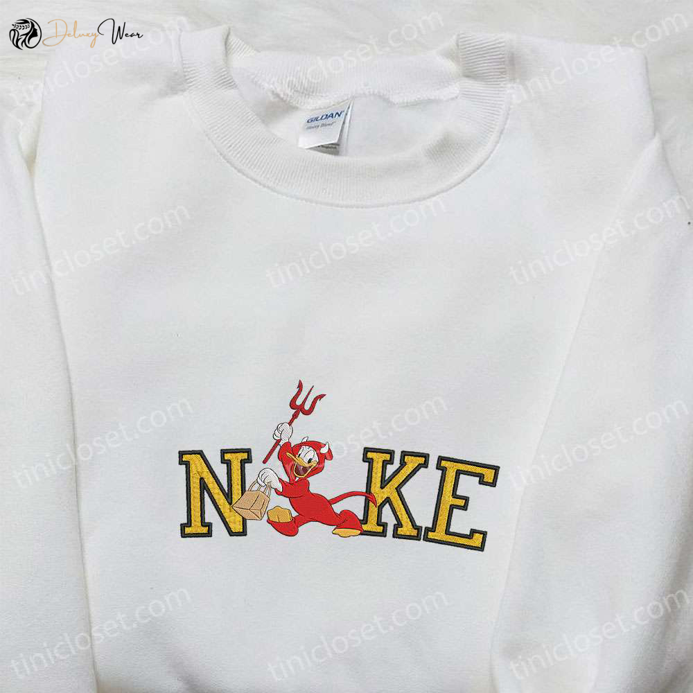 Custom Nike x Donald Devil Embroidered Shirt: Best Gifts for Family