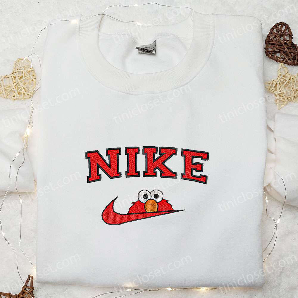 Nike x Elmo Cartoon Embroidered Sweatshirt: Best Family Gift Idea Nike Inspired Shirt