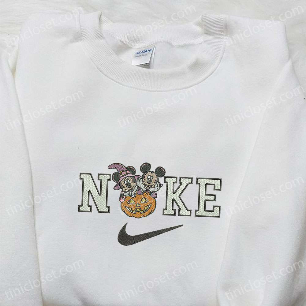 Spooktacular Nike x Halloween Mickey Minnie Embroidered Shirt Disney Hoodie & Inspired Sweatshirt