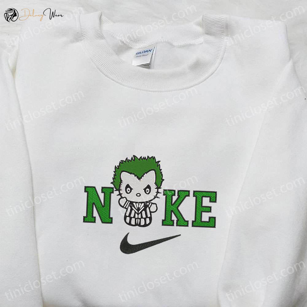 Nike x Hello Kitty Beetlejuice Embroidered Hoodie – Funny Halloween Sweatshirt Great Family Gifts