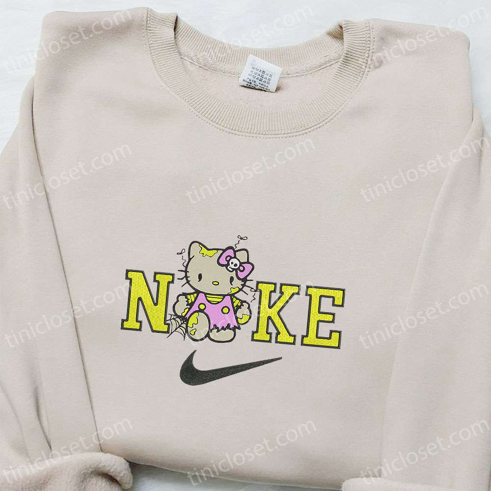 Nike x Hello Kitty Zombie Embroidered Hoodie & Adorable Shirt: Nike Inspired T-shirt