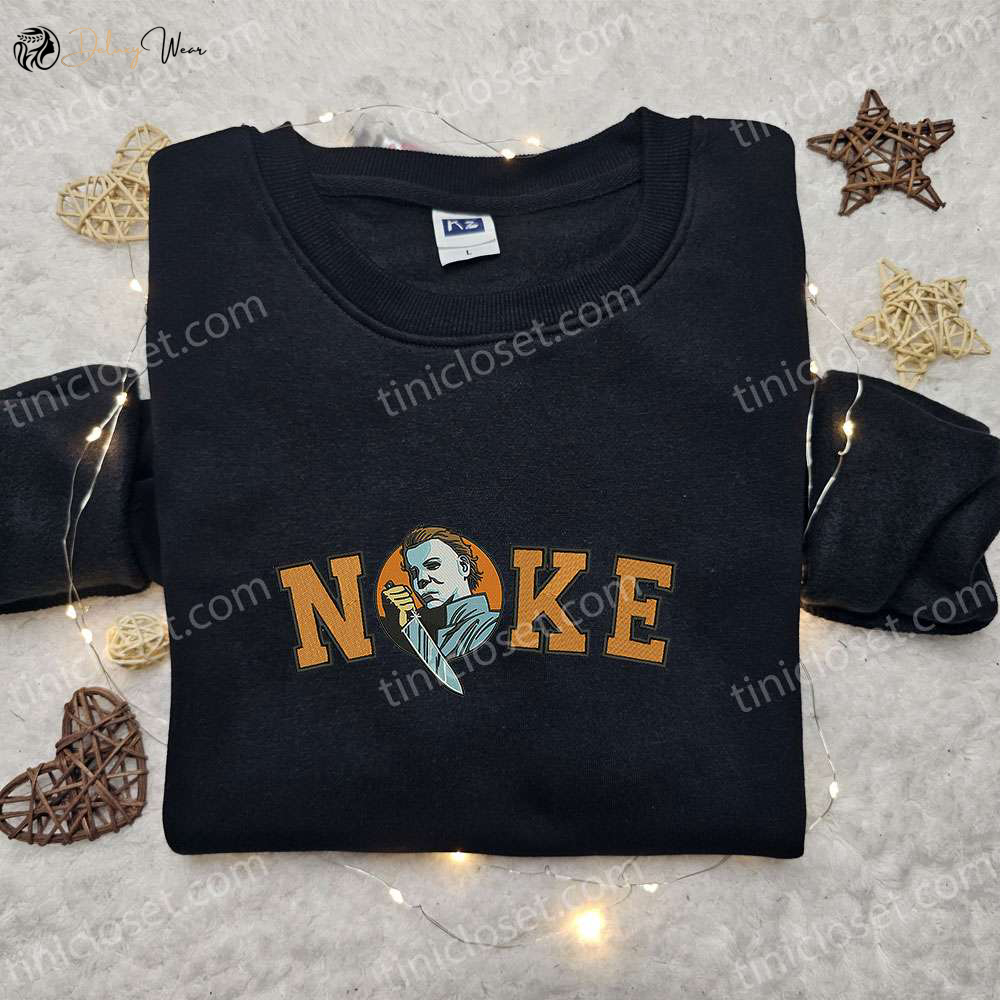 Nike x Michael Myers Embroidered Shirt: Horror Movie Inspired Apparel