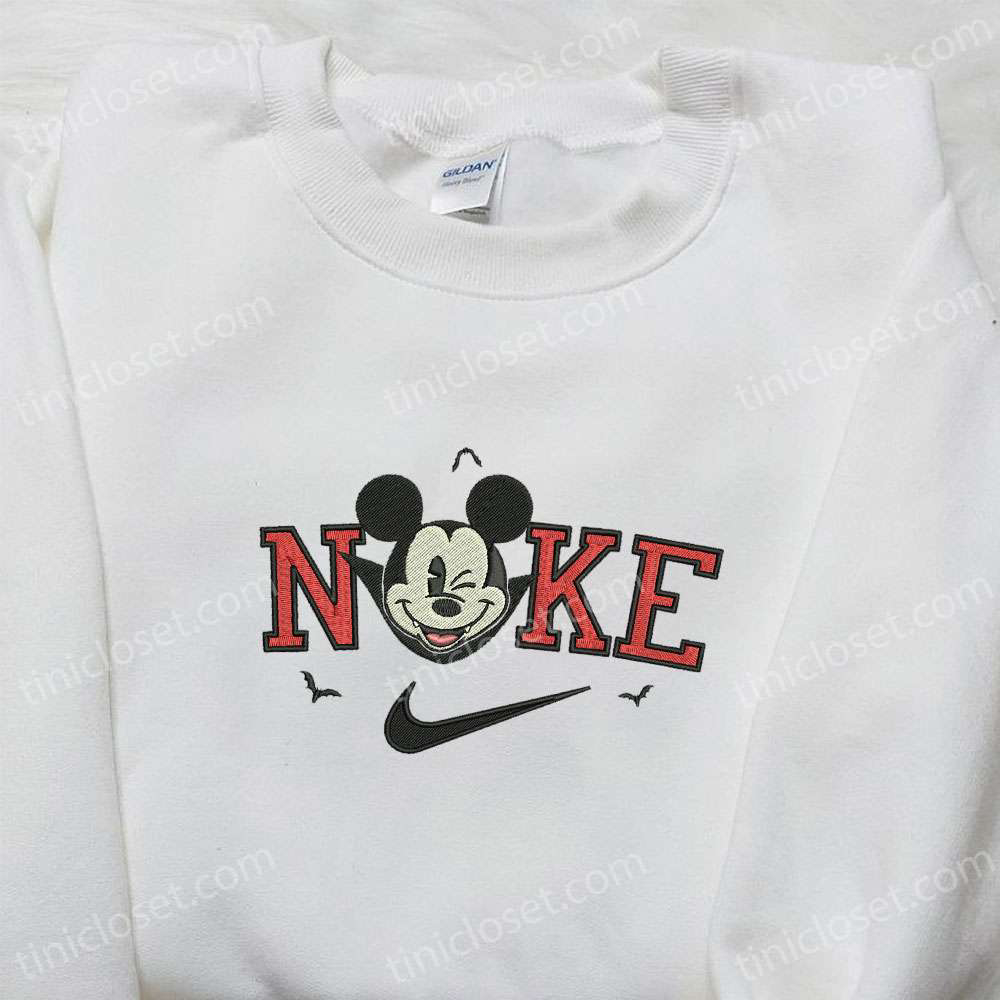 Nike x Mickey Dracula Embroidered Shirt Disney Halloween & Inspired Design