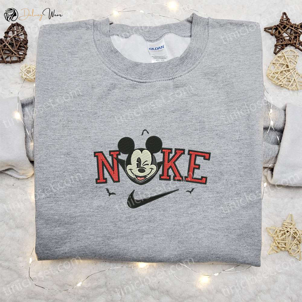 Nike x Mickey Dracula Embroidered Shirt Disney Halloween & Inspired Design
