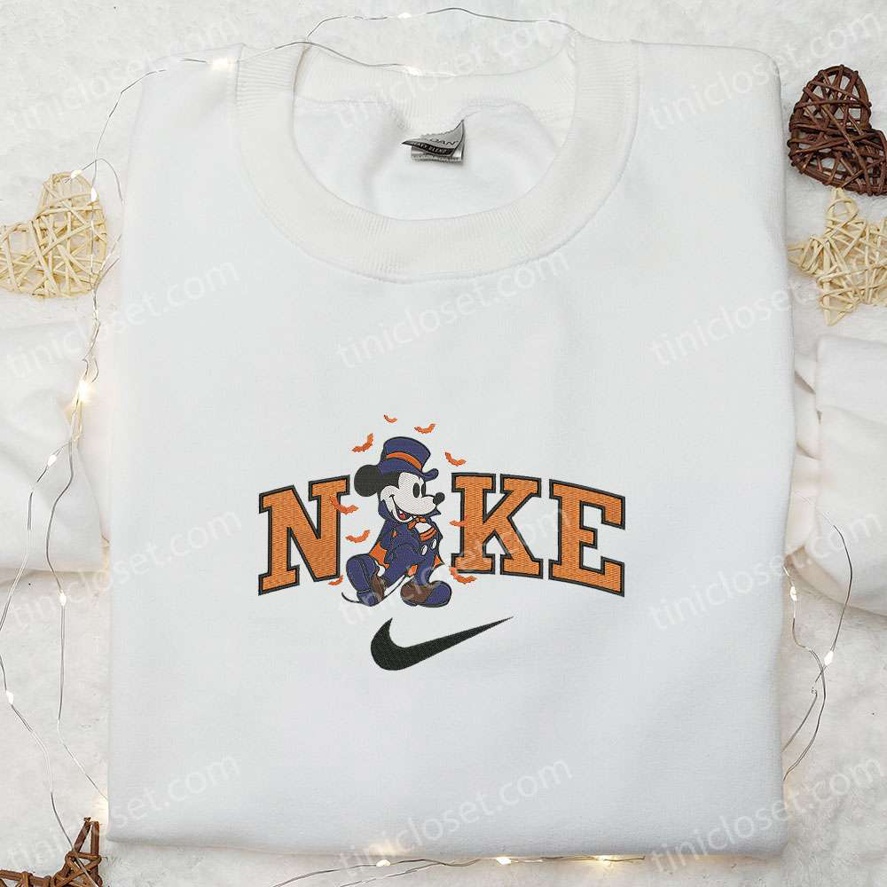 Nike x Mickey Halloween Embroidered Sweatshirt: Disney Hoodie Adorable Shirt