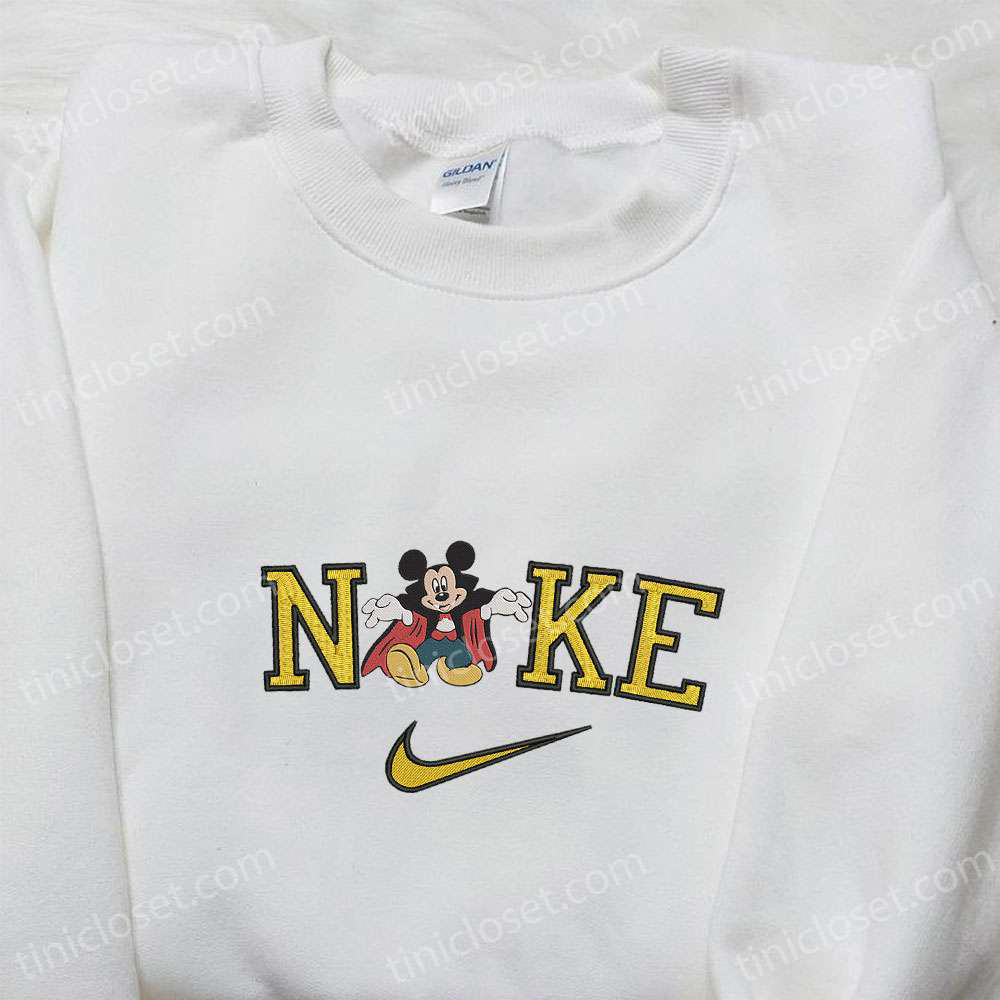 Nike x Mickey Magician Embroidered Shirt & Disney Halloween Hoodie: Unique Nike Inspired Sweatshirt