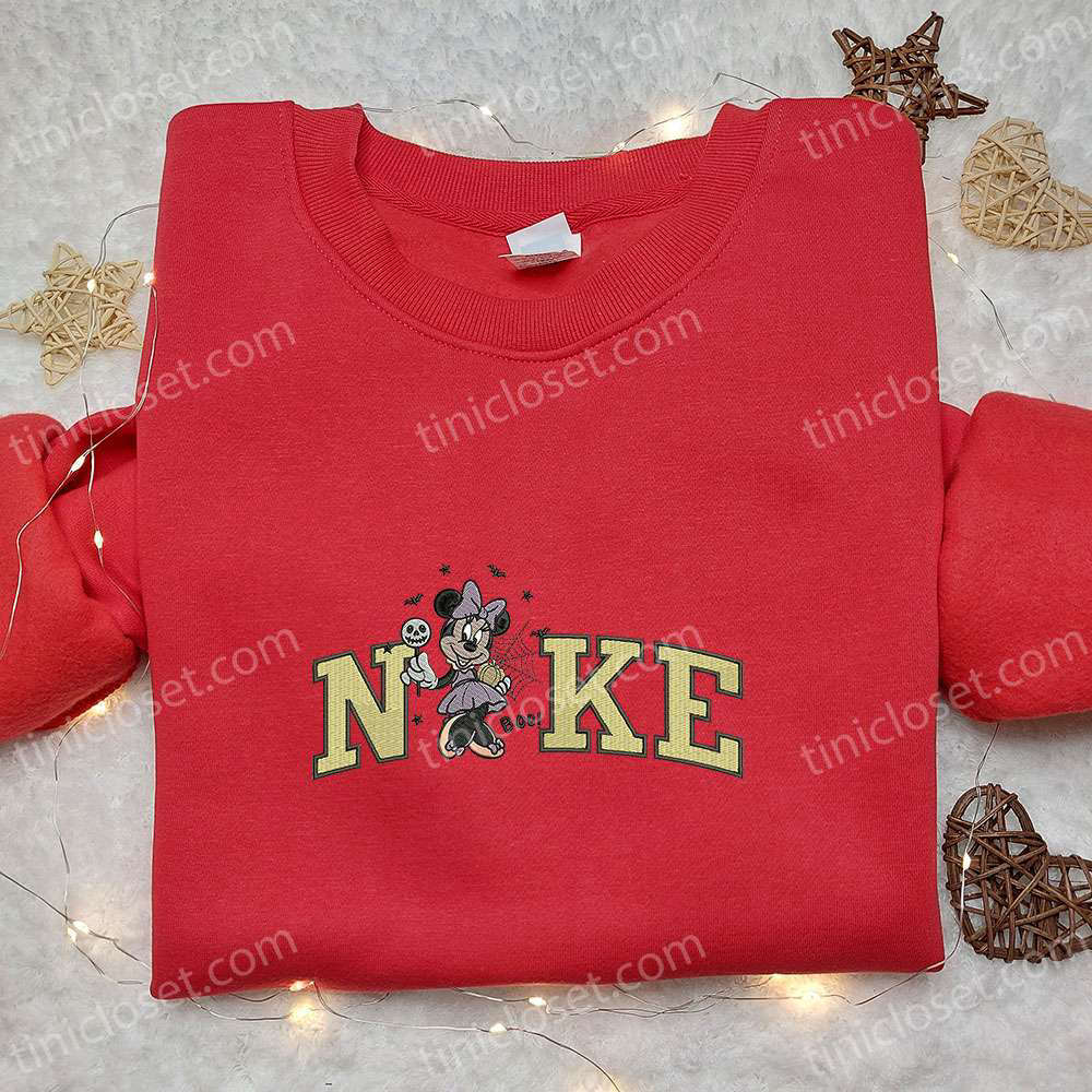 Nike x Minnie Halloween Embroidered Shirt Disney Hoodie & Cute Sweatshirt