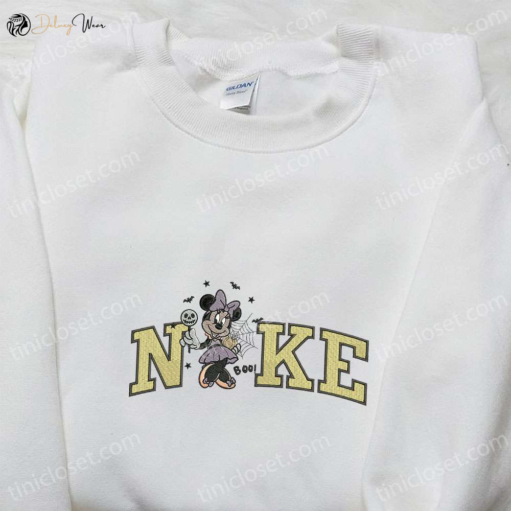 Nike x Minnie Halloween Embroidered Shirt Disney Hoodie & Cute Sweatshirt