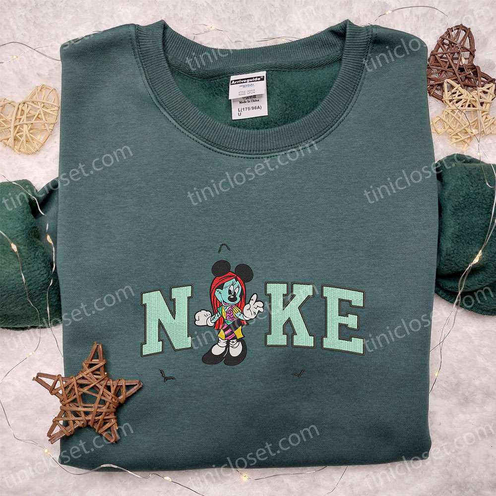 Nike x Minnie Sally Halloween Embroidered Shirt – Disney Characters Sweatshirt: Perfect Family Gift