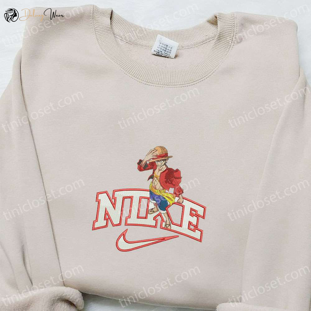 Nike x Monkey D Luffy Anime Embroidered Sweatshirt & T-shirt: Best Birthday Gift Ideas