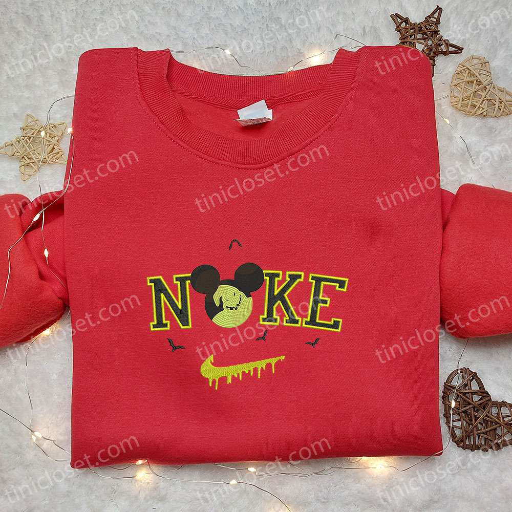 Disney Halloween Embroidered Shirt: Nike x Oogie Boogie Mickey Head Nike Inspired Sweatshirt
