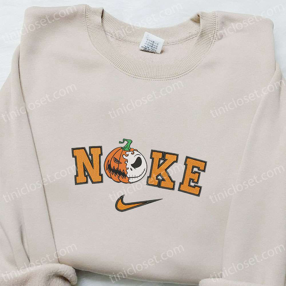 Nike x Pumpkin Monster Halloween Hoodie & T-shirt: Spooky Embroidered Collection