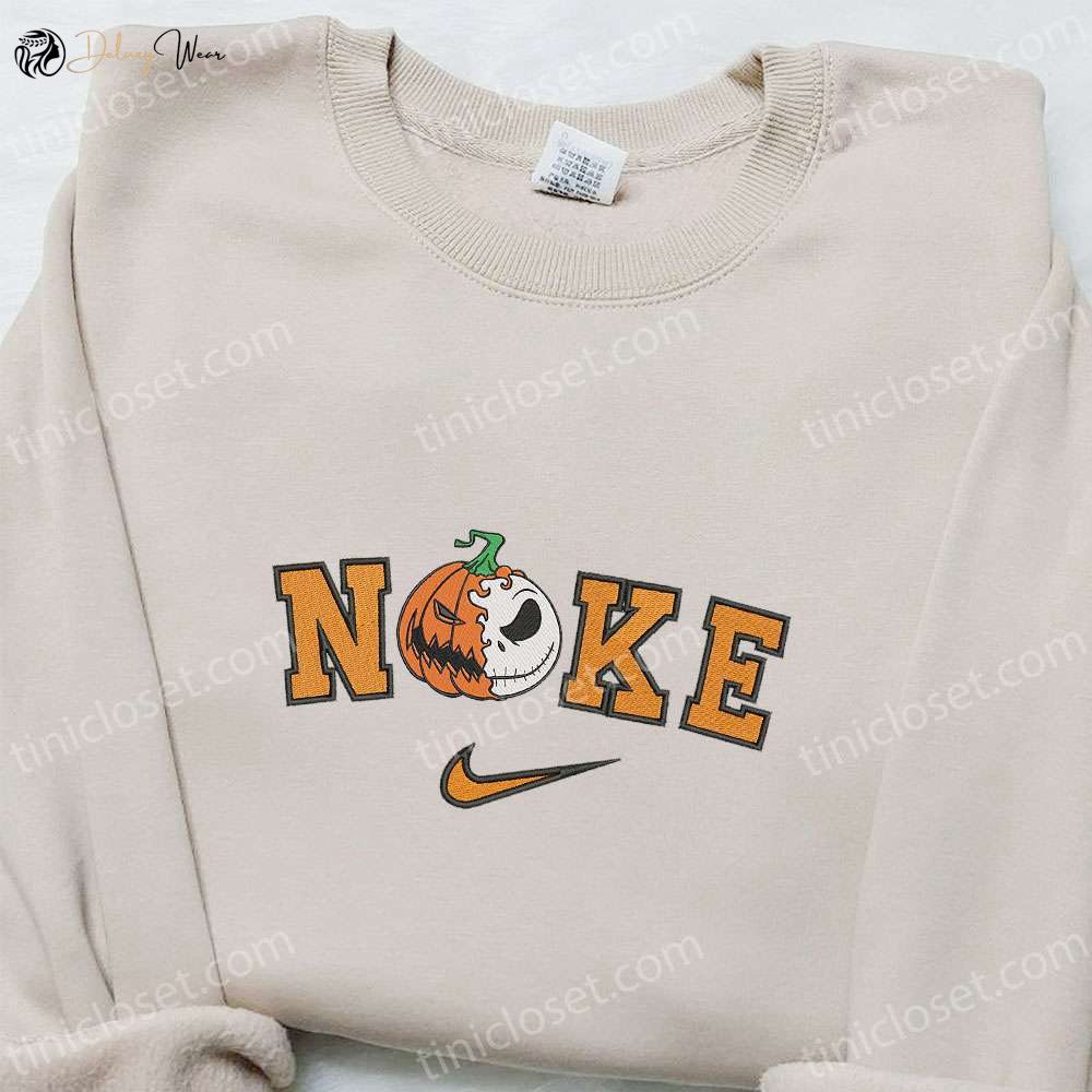 Nike x Pumpkin Monster Halloween Hoodie & T-shirt: Spooky Embroidered Collection