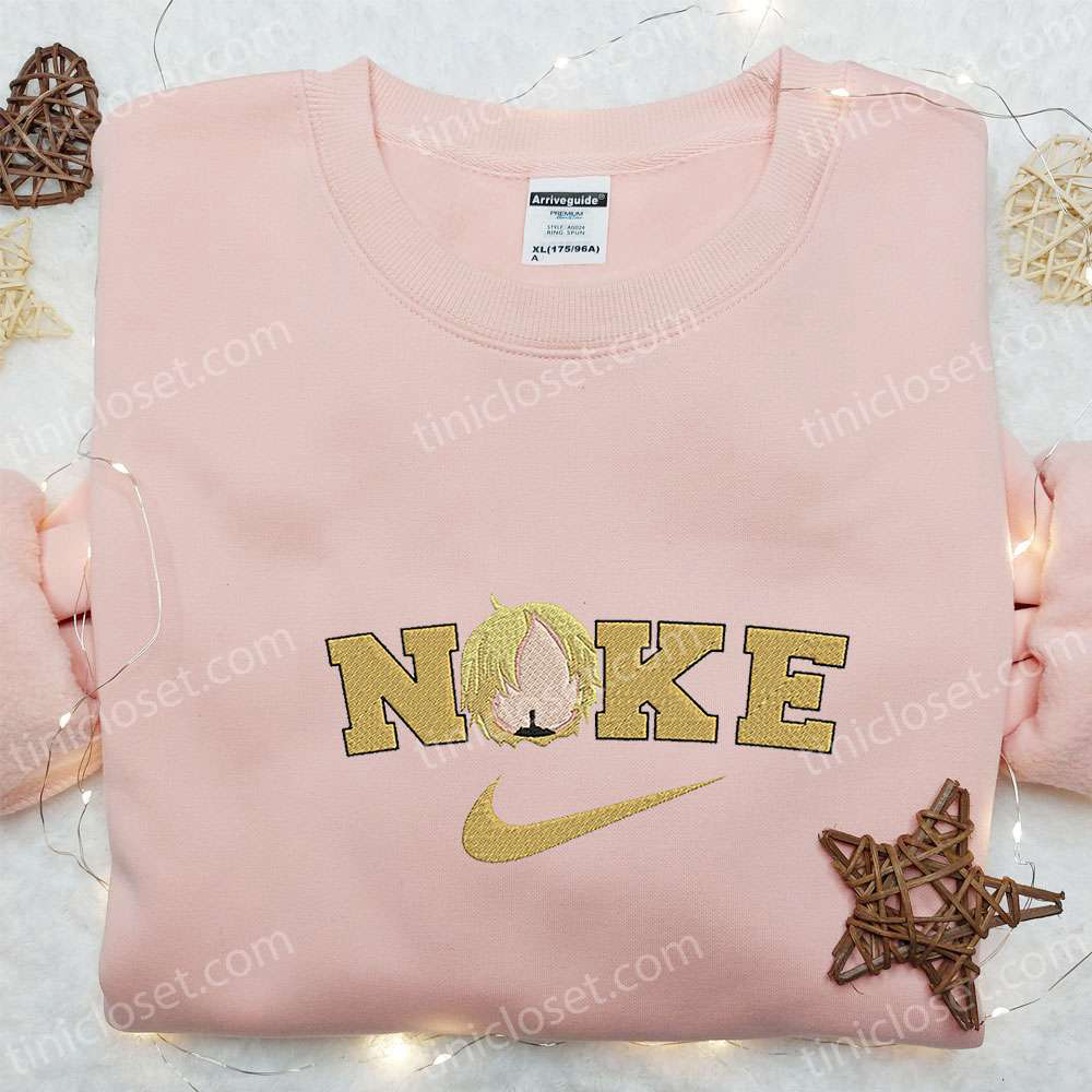 Nike x Sanji Anime Embroidered Shirt: One Piece T-shirt Perfect Family Gift