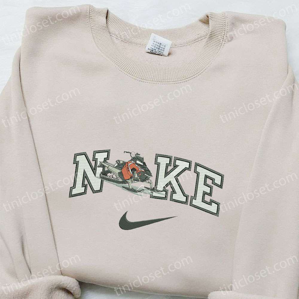 Stylish Nike x Ski Doo Embroidered Shirt & Hoodie – Custom Transportation Apparel