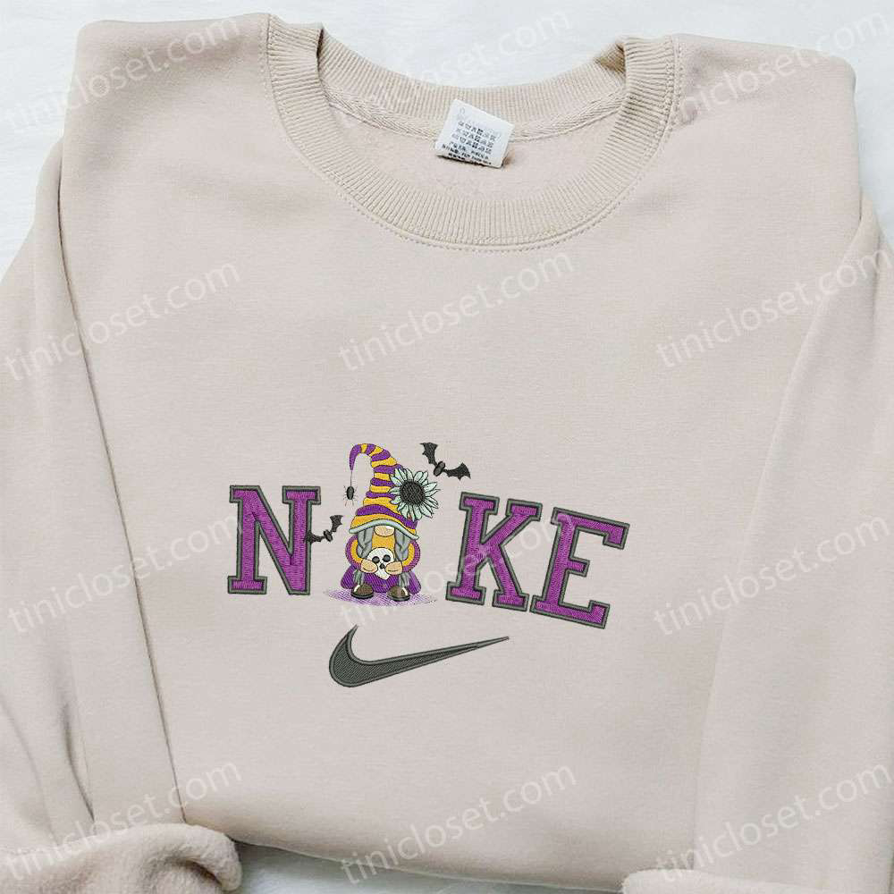 Nike x Skull Gnome Bats Halloween Embroidered Shirt – Amazing & Inspired