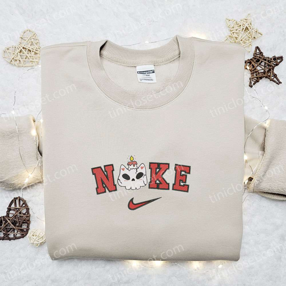 Spooktacular Nike x Skull Halloween Hoodie & T-shirt: Best Gifts for Family