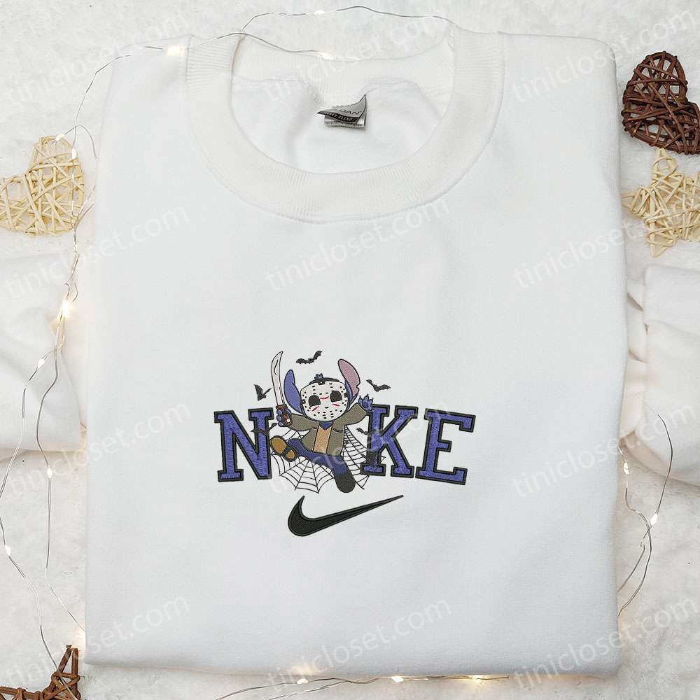 Nike x Stitch Jason Voorhees Embroidered T-shirt Hoodie & Sweatshirt: Adorable Halloween Collection