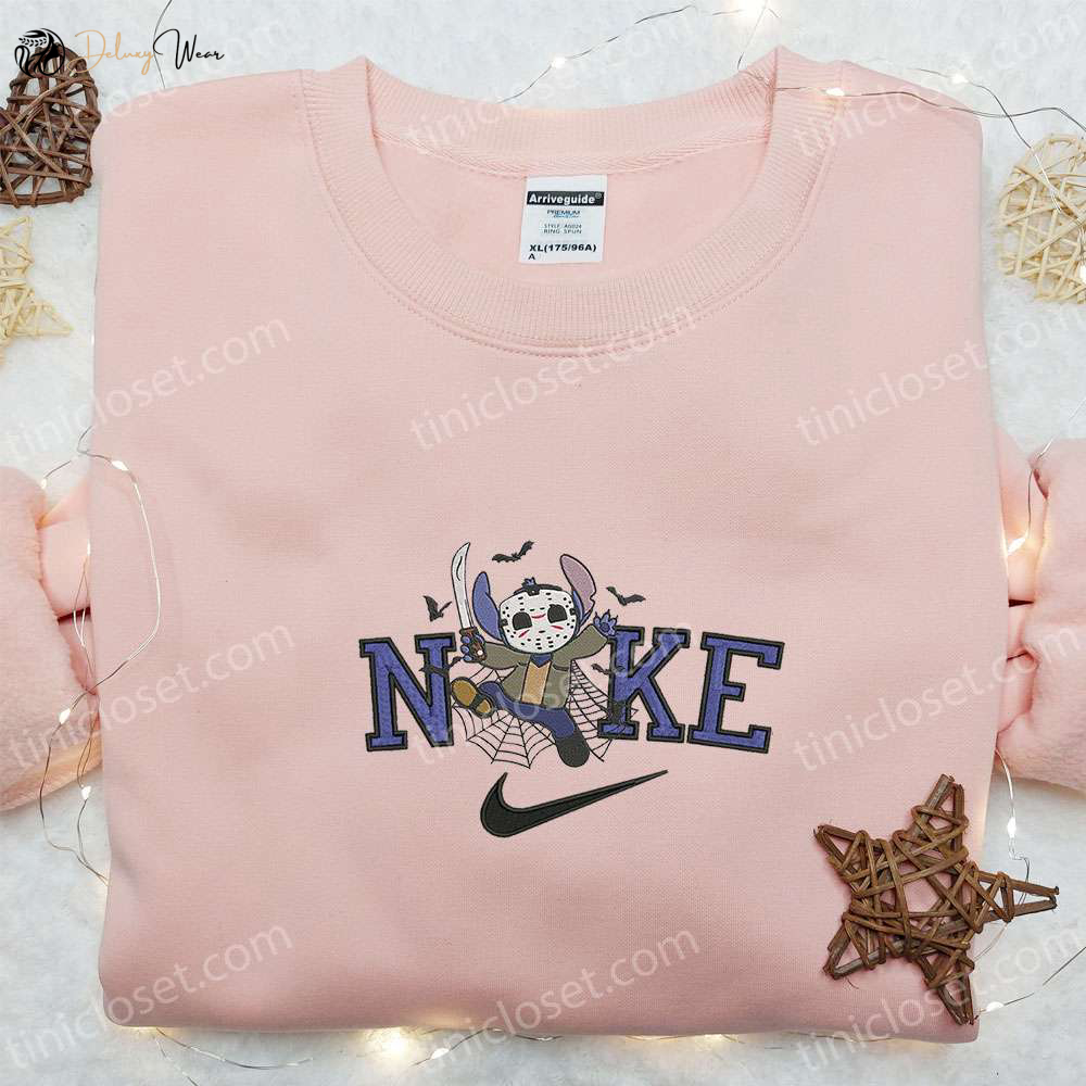 Nike x Stitch Jason Voorhees Embroidered T-shirt Hoodie & Sweatshirt: Adorable Halloween Collection