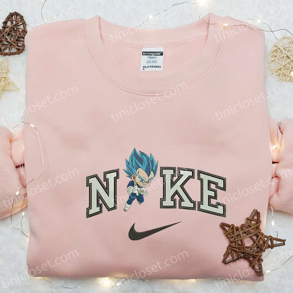 Nike x Super Saiyan God Vegeta Anime Hoodie – Dragon Ball Embroidered Best Birthday Gift Ideas
