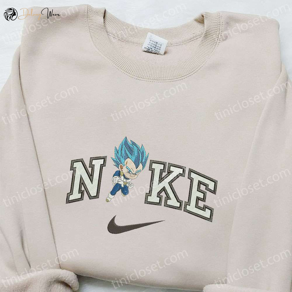 Nike x Super Saiyan God Vegeta Anime Hoodie – Dragon Ball Embroidered Best Birthday Gift Ideas