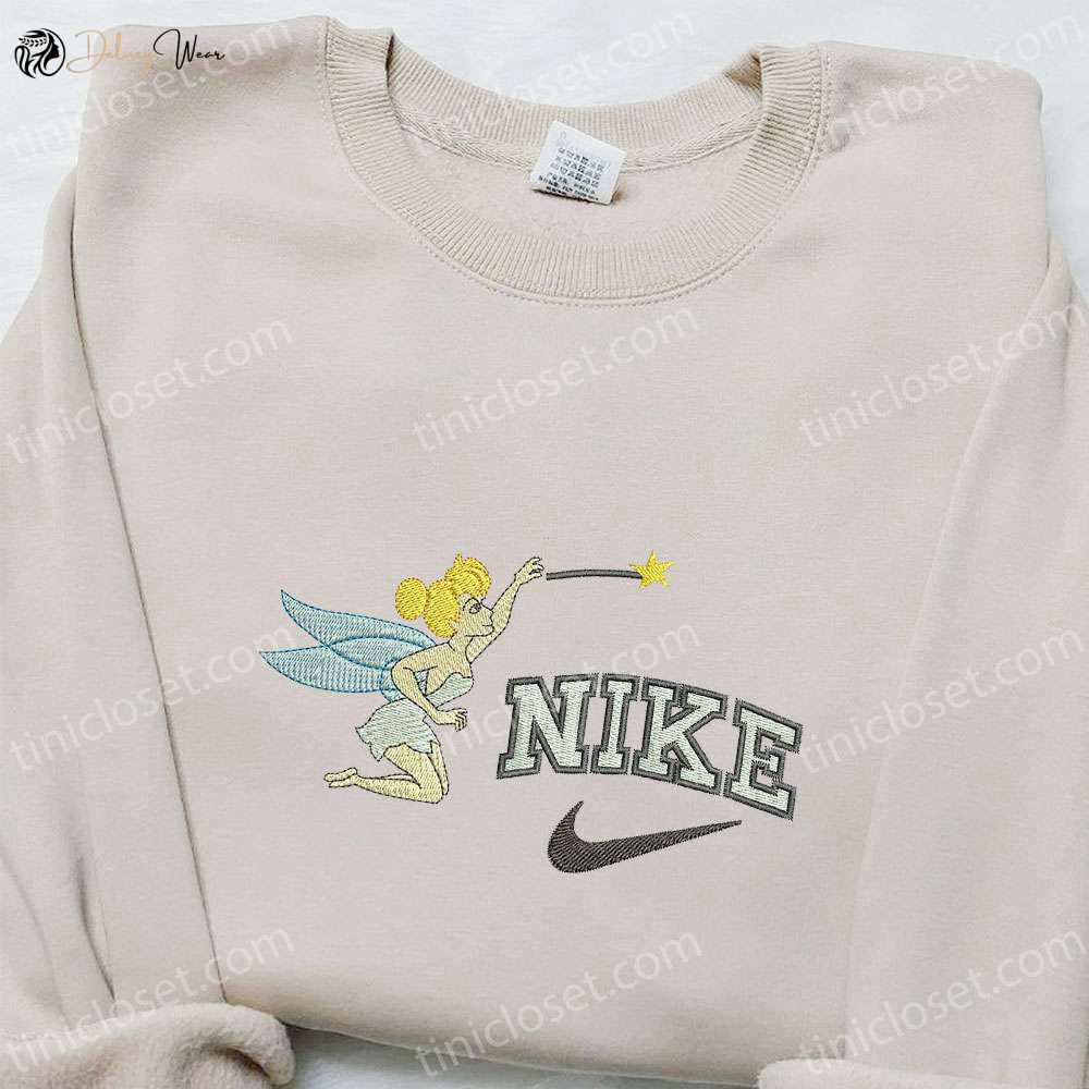 Nike x Tinkerbell Cartoon Embroidered Sweatshirt: Disney Characters Hoodie Best Birthday Gift Ideas