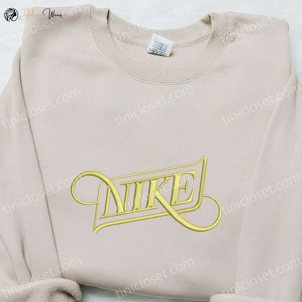 Nike x Typography Embroidered Sweatshirt: Best Birthday Gift Idea with Nike-inspired Embroidered Hoodie