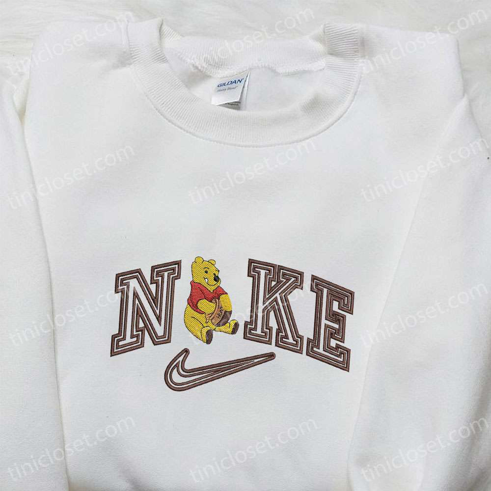Disney Characters Embroidered Sweatshirt – Nike x Winnie the Pooh Cartoon Shirt & Inspired T-shirt