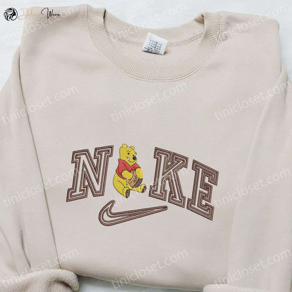 Disney Characters Embroidered Sweatshirt – Nike x Winnie the Pooh Cartoon Shirt & Inspired T-shirt