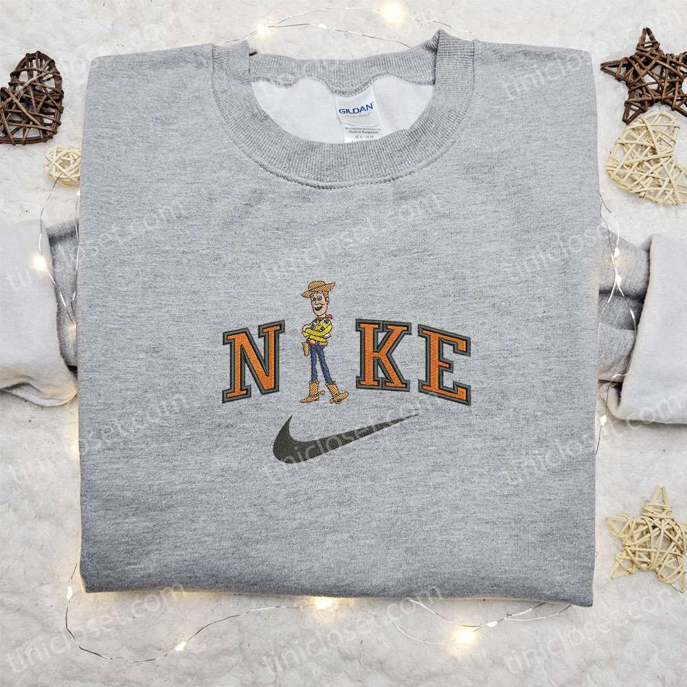 Nike x Woody Embroidered Sweatshirt: Disney Characters Hoodie Perfect Family Birthday Gift