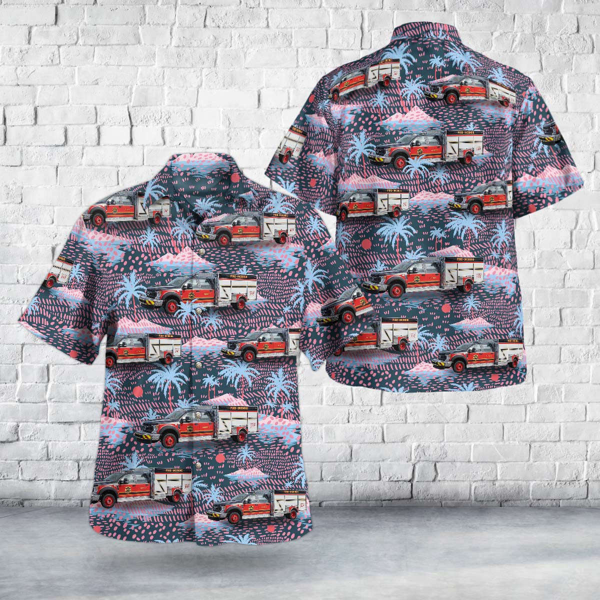 Noelville, Ontario, French River Fire Department Hawaiian Shirt Gift for Men Dad Father Gift for Men Dad Father