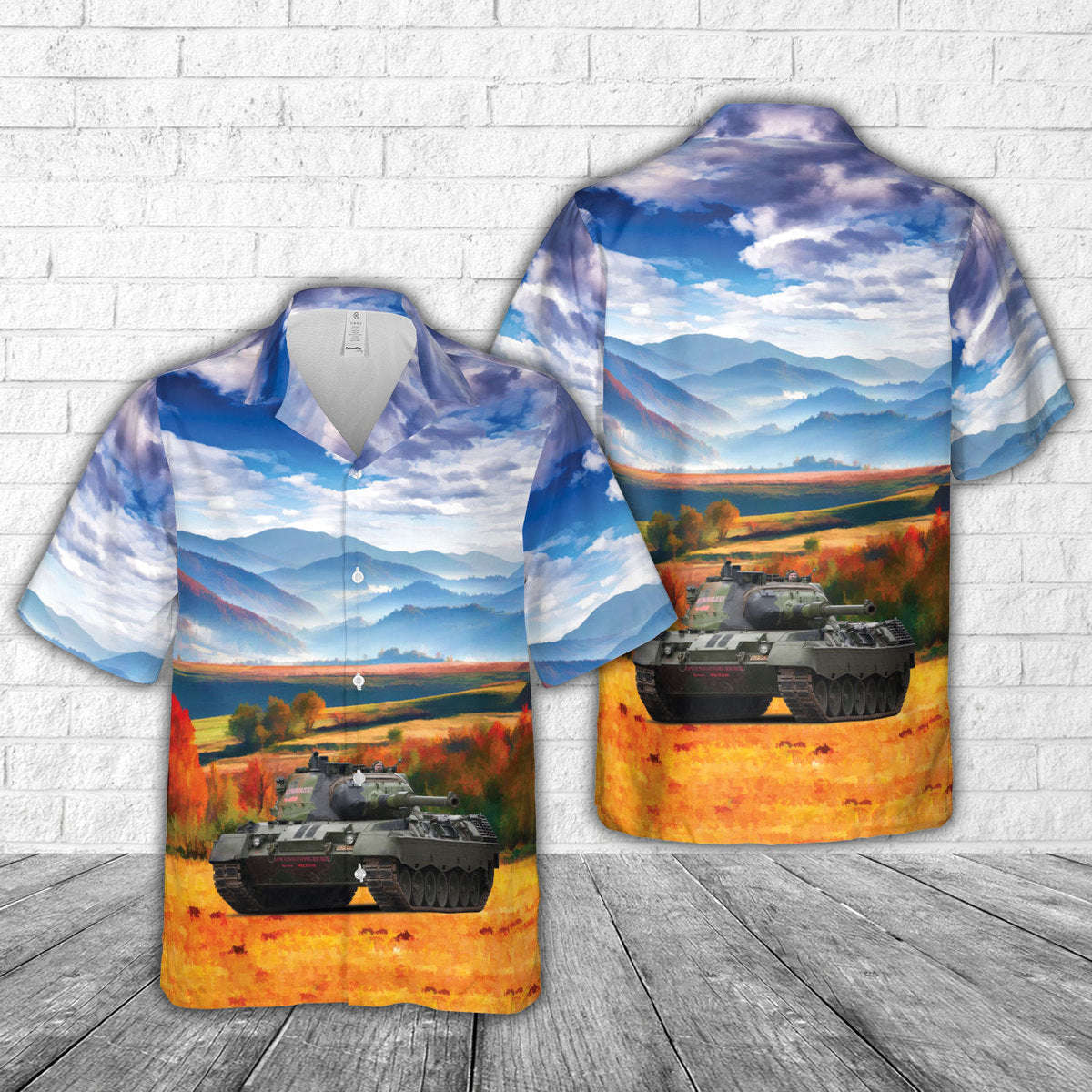 Norwegian Army Leopard 1A1 Hawaiian Shirt Gift for Men Dad Father Gift for Men Dad Father