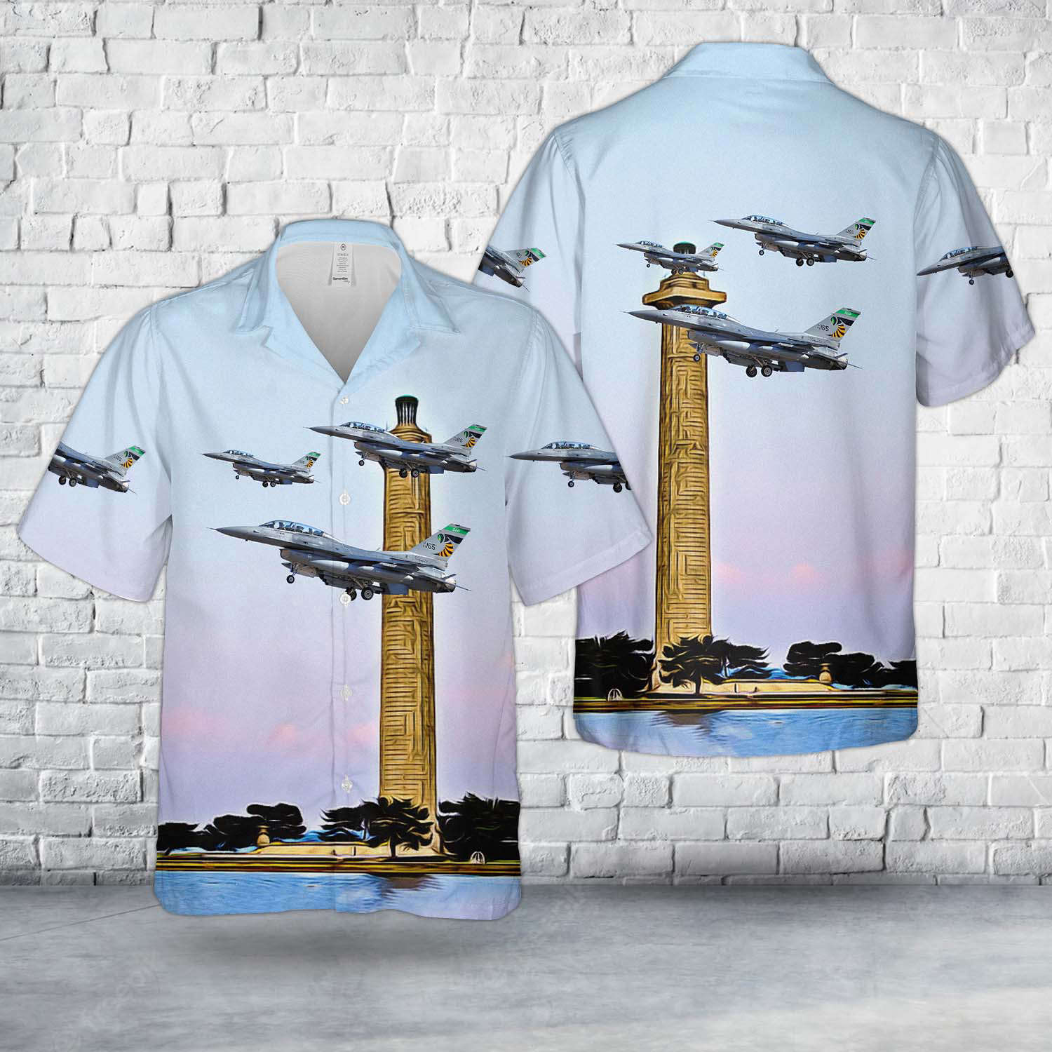 Ohio Air National Guard 112th Fighter Squadron General Dynamics F-16D Block 42F Fighting Falcon 89-2165 Hawaiian Shirt Gift for Men Dad Father Gift for Men Dad Father