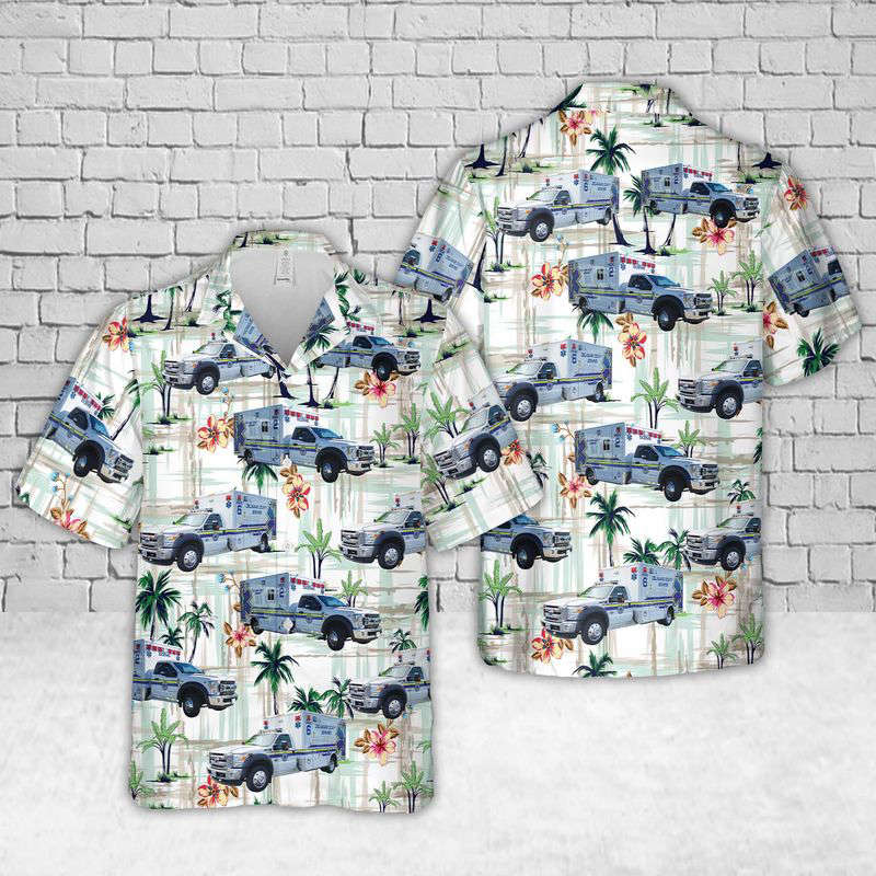 Ohio Delaware County EMS Hawaiian Shirt Gift for Men Dad Father Gift for Men Dad Father