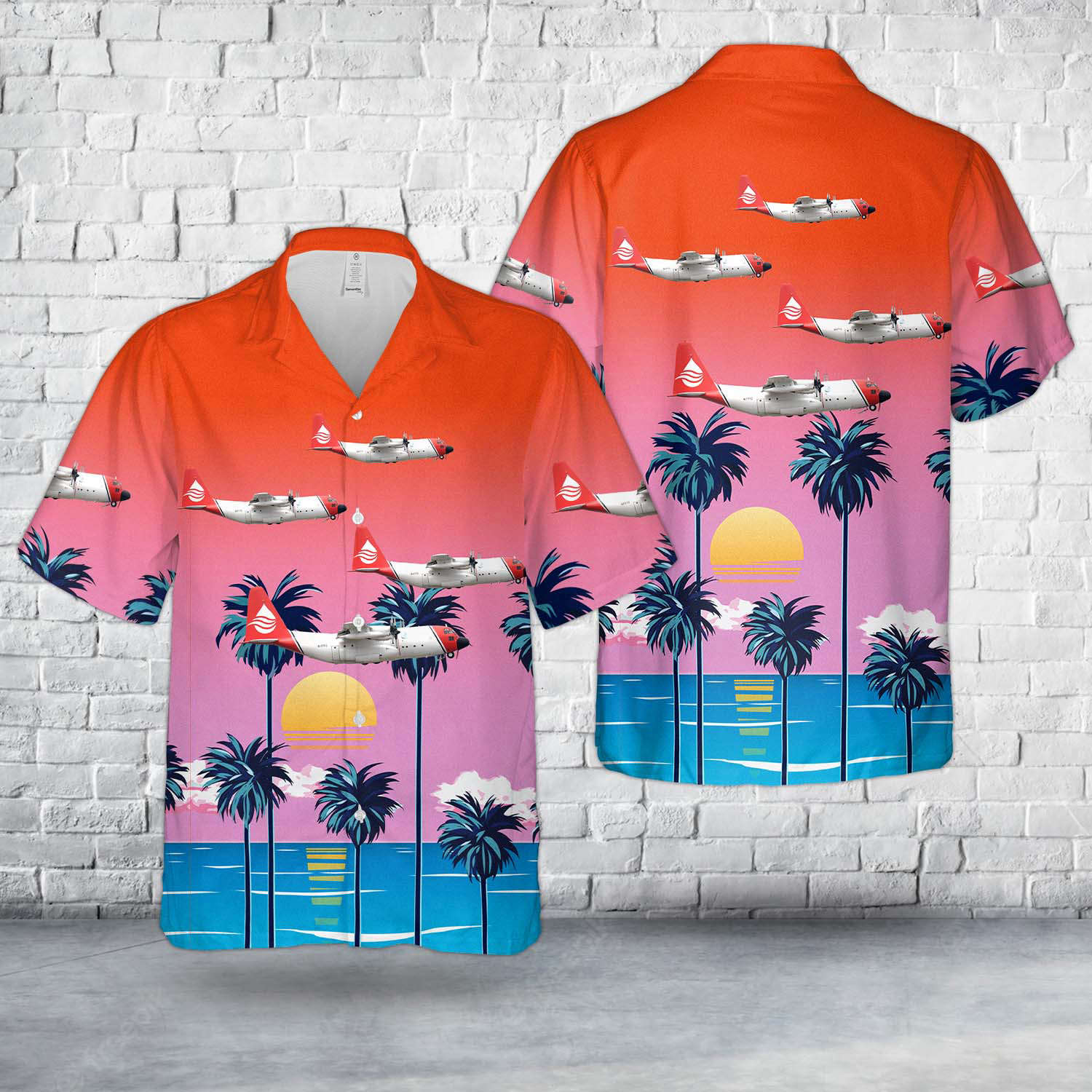 Oil Spill Response Lockheed C-130A Hercules (L-182) Hawaiian Shirt Gift for Men Dad Father Gift for Men Dad Father